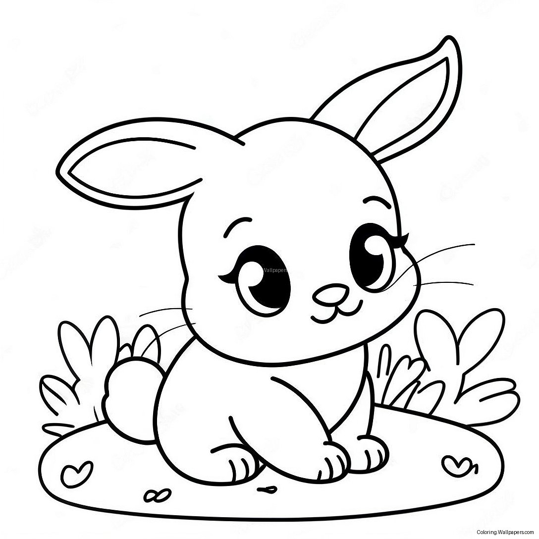 Cute Baby Bunny Coloring Page 30454