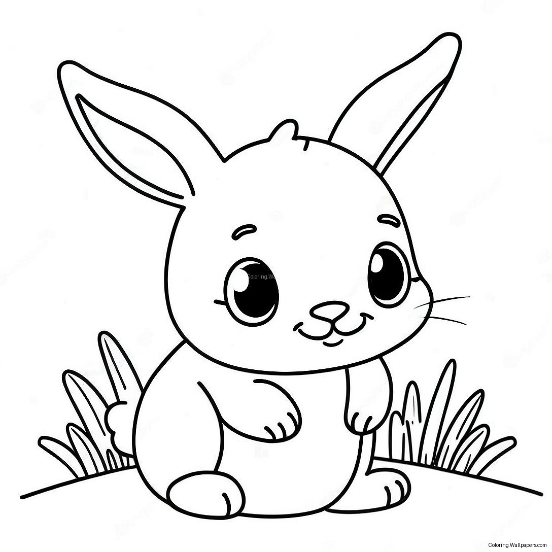 Cute Baby Bunny Coloring Page 30455