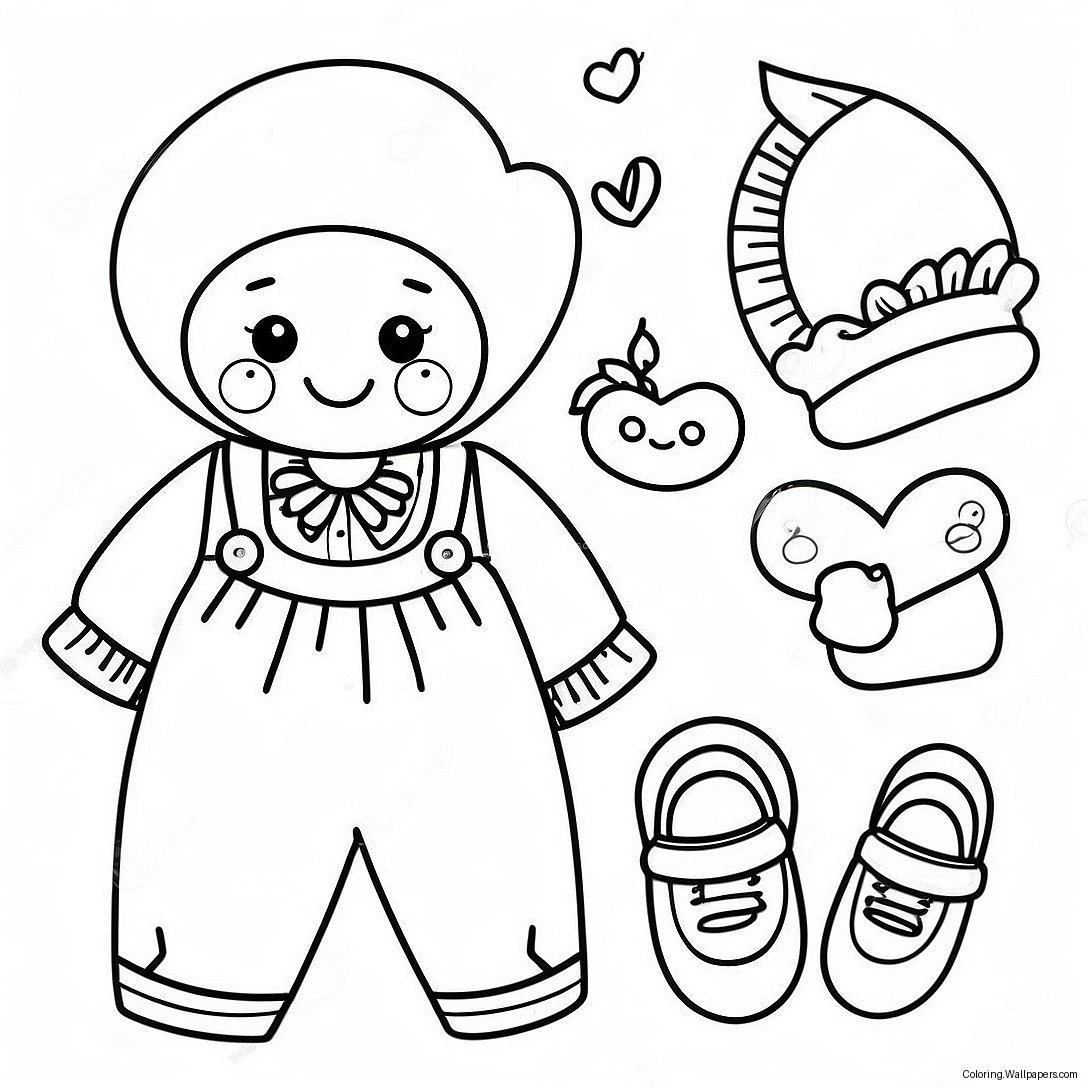 Cute Baby Clothes Coloring Page 29845