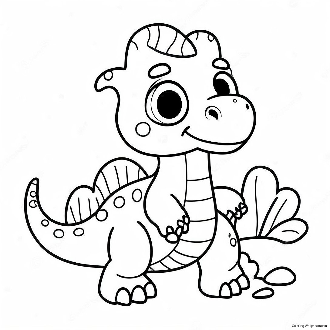 Cute Baby Dinosaur Coloring Page 7080