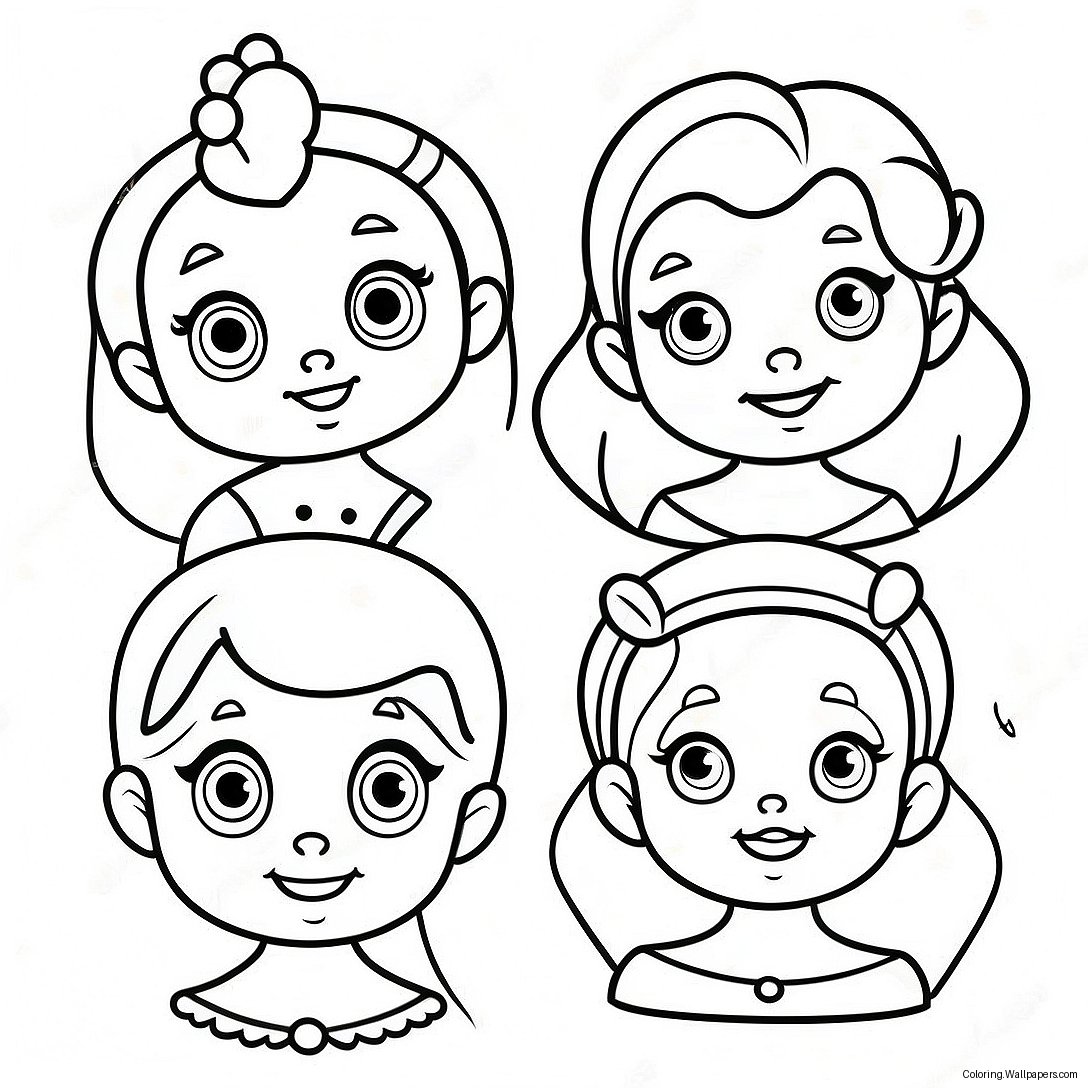 Cute Baby Disney Princesses Coloring Page 25670