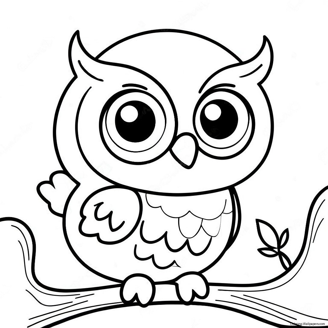 Cute Baby Owl Coloring Page 24157