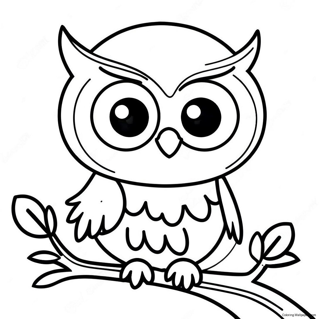 Cute Baby Owl Coloring Page 24158