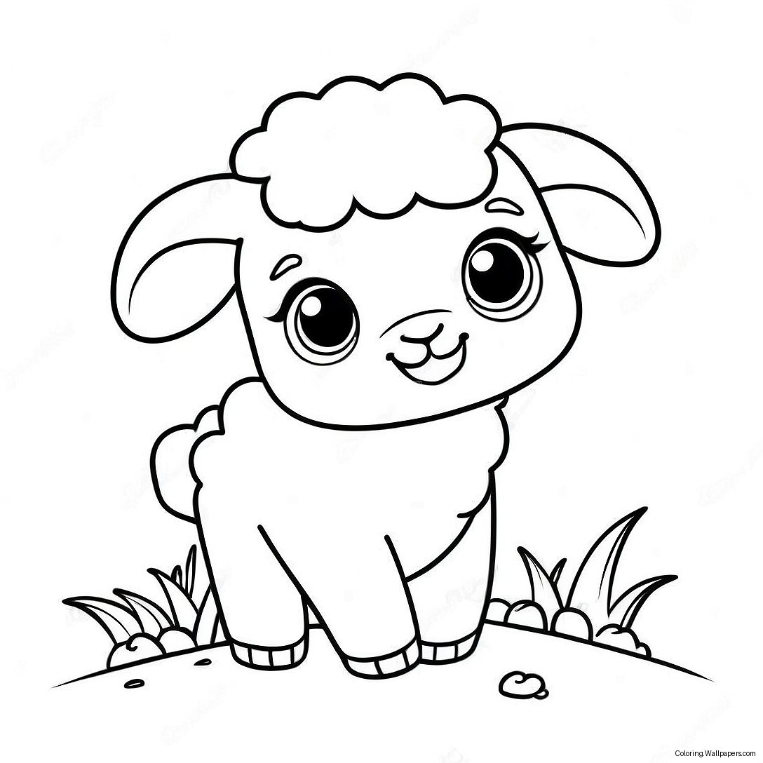 Cute Baby Sheep Coloring Page 46699