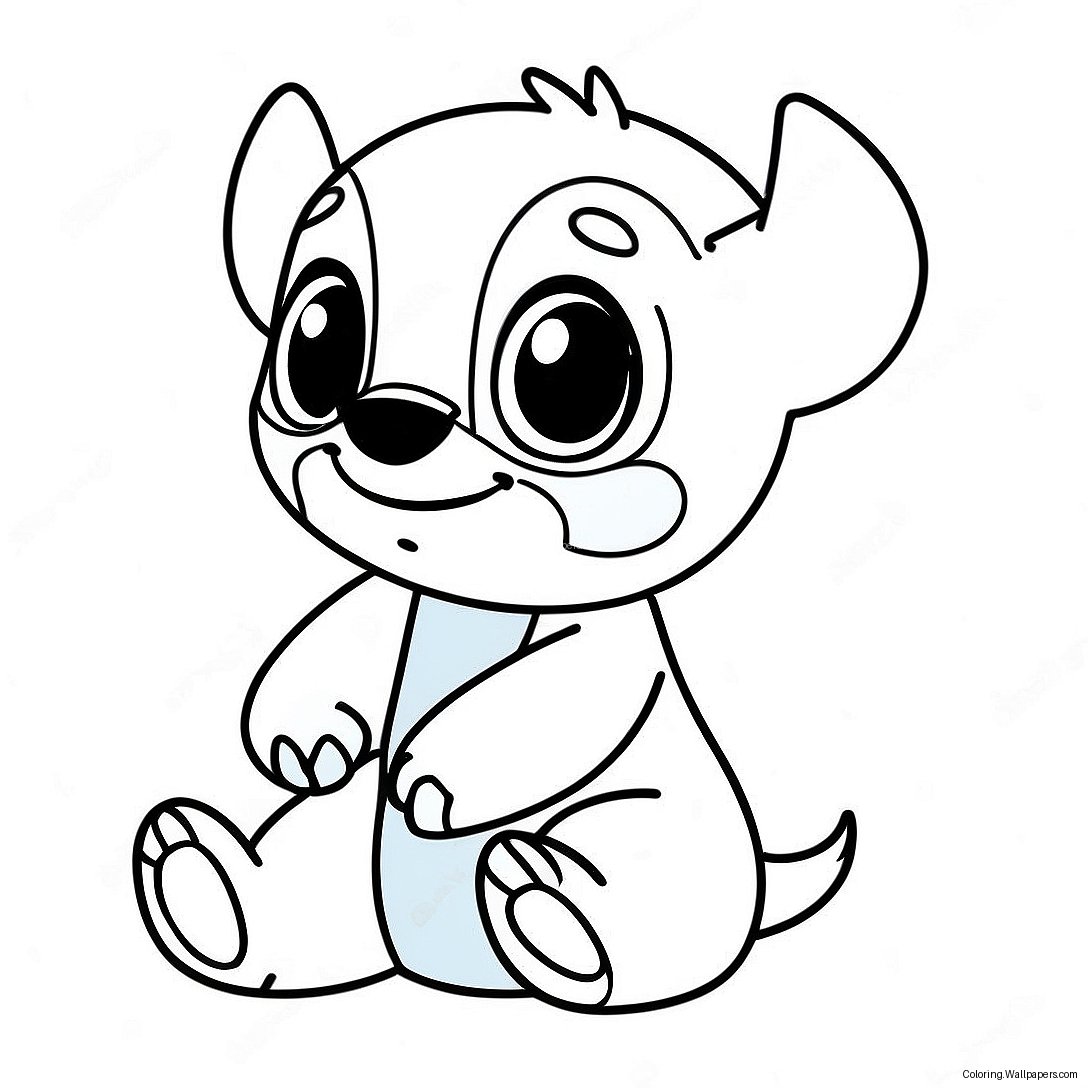 Cute Baby Stitch Coloring Page 37400