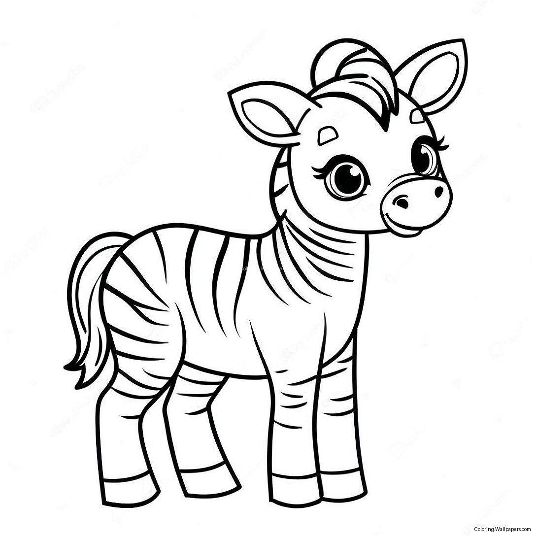 Niedliches Baby-Zebra Ausmalbild 294