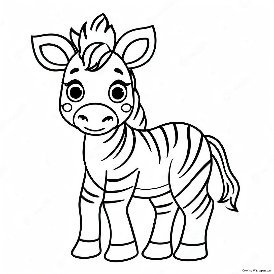 Niedliches Baby-Zebra Ausmalbild 296