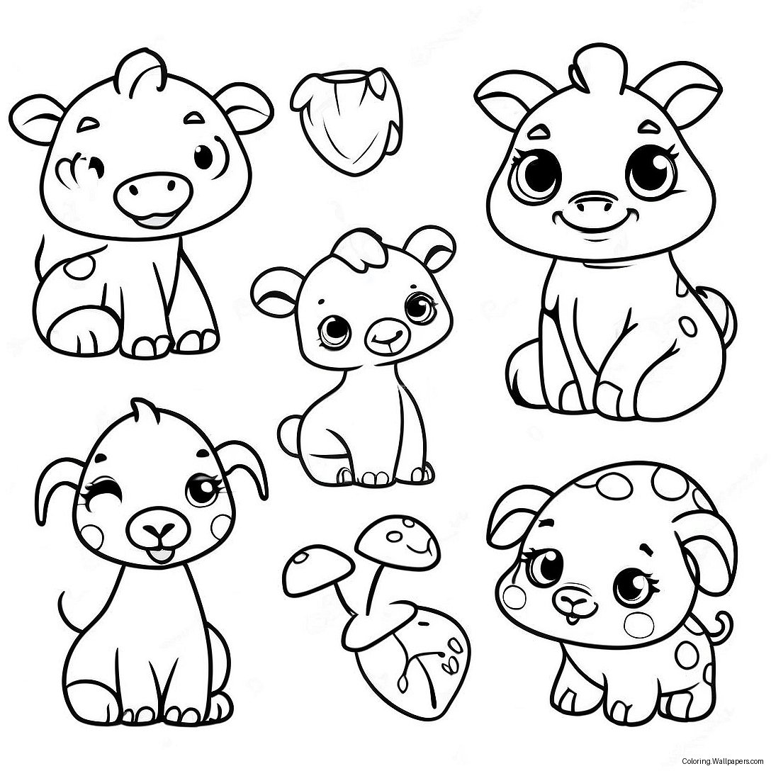 Cute Baby Zoo Animals Coloring Page 355