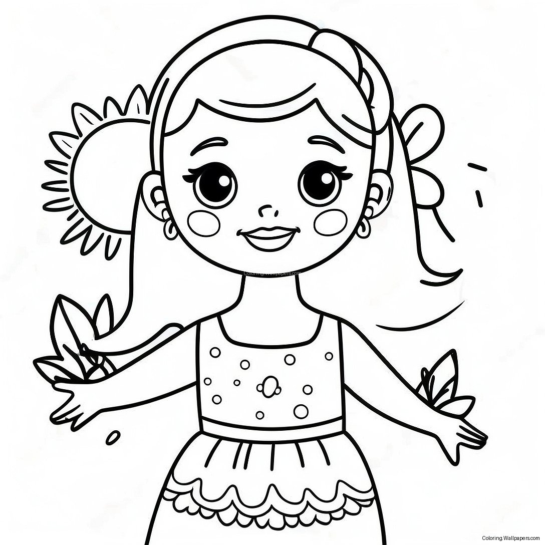 Página Para Colorir Da Linda Barbie Stacie Com Vestido De Verão 52224