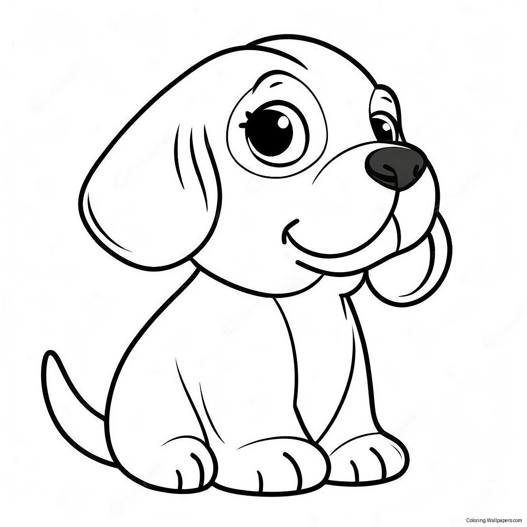 Cute Beagle Puppy Coloring Page 11033