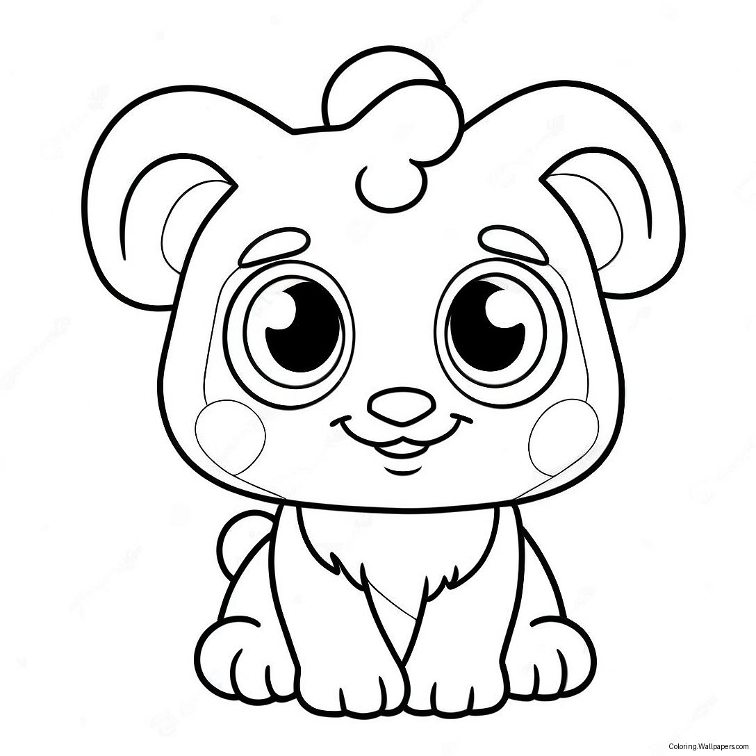 Cute Beanie Boo With Big Eyes Coloring Page 6568