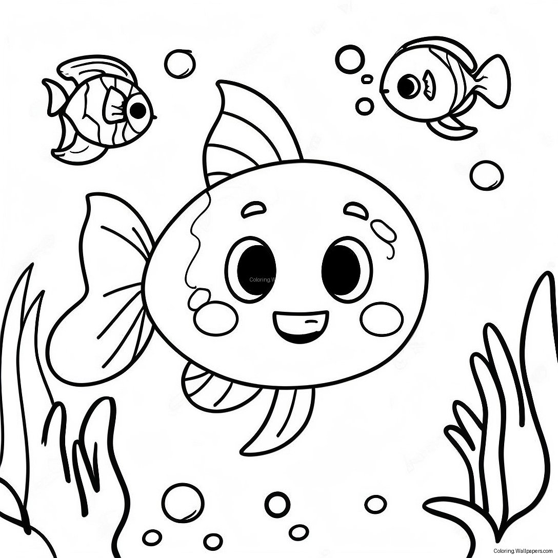 Cute Bebefinn Underwater Coloring Page 9093