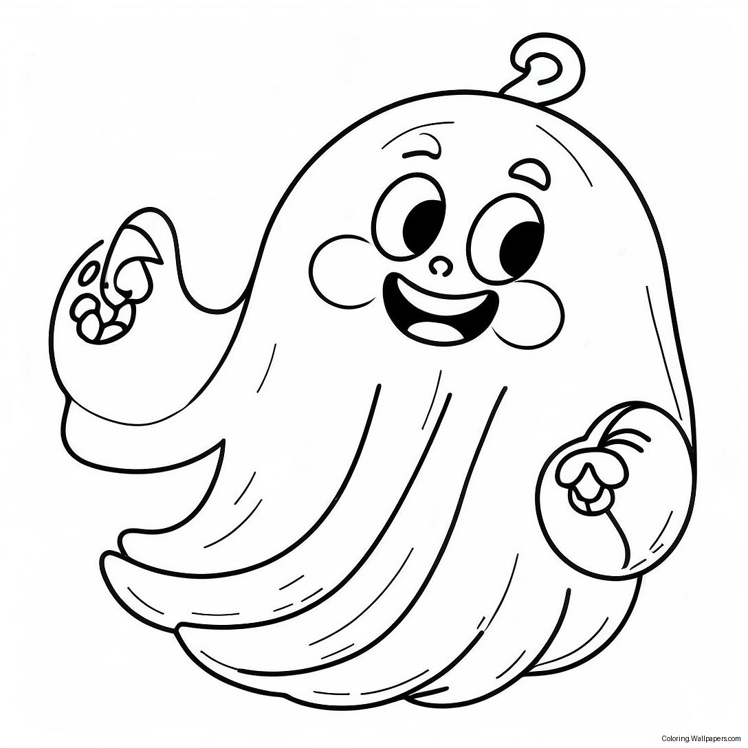 Página Para Colorir Do Fantasma Boo Fofo 15608