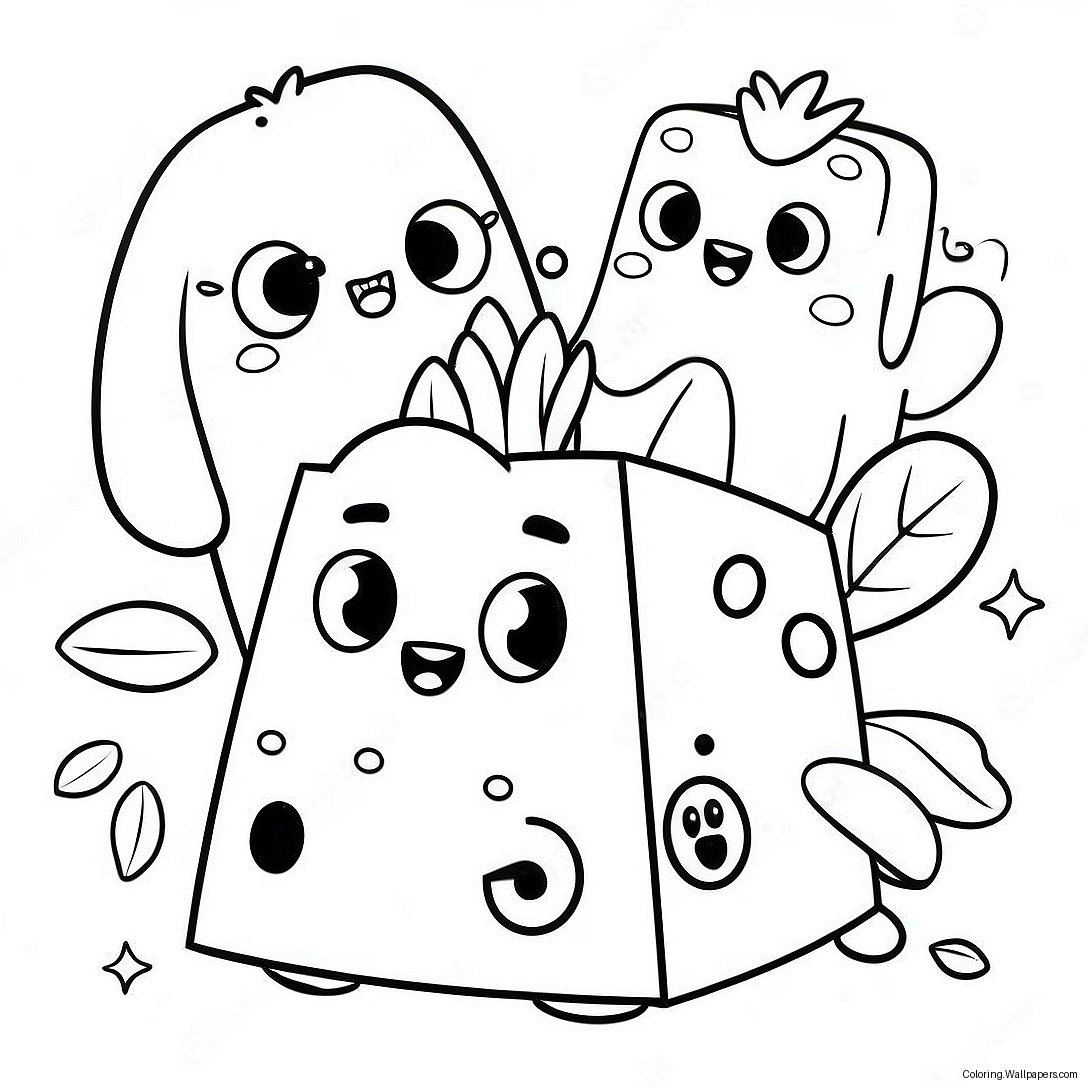 Cute Boxy Boo With Friends Coloring Page 10977