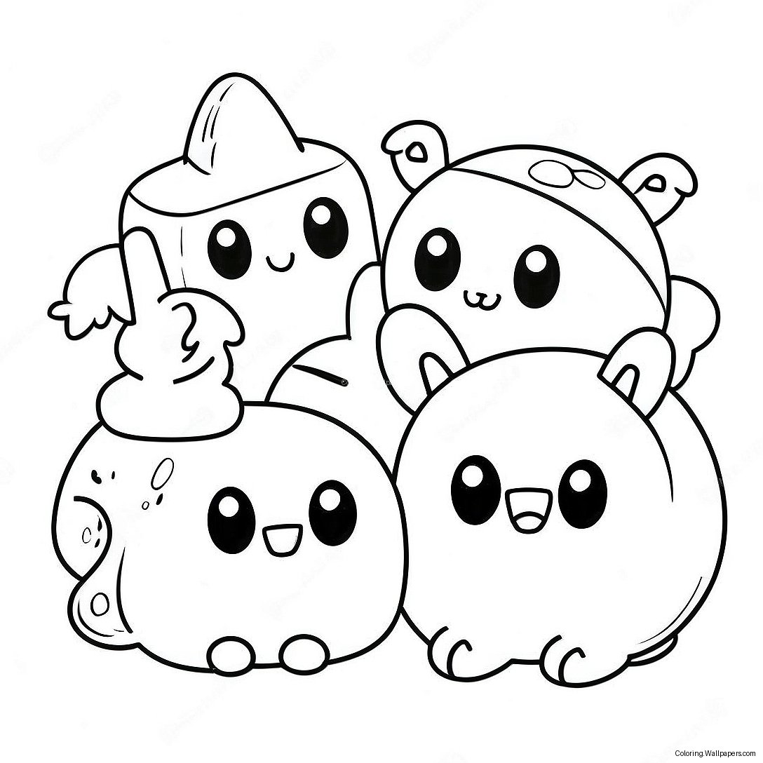 Cute Boxy Boo With Friends Coloring Page 10979