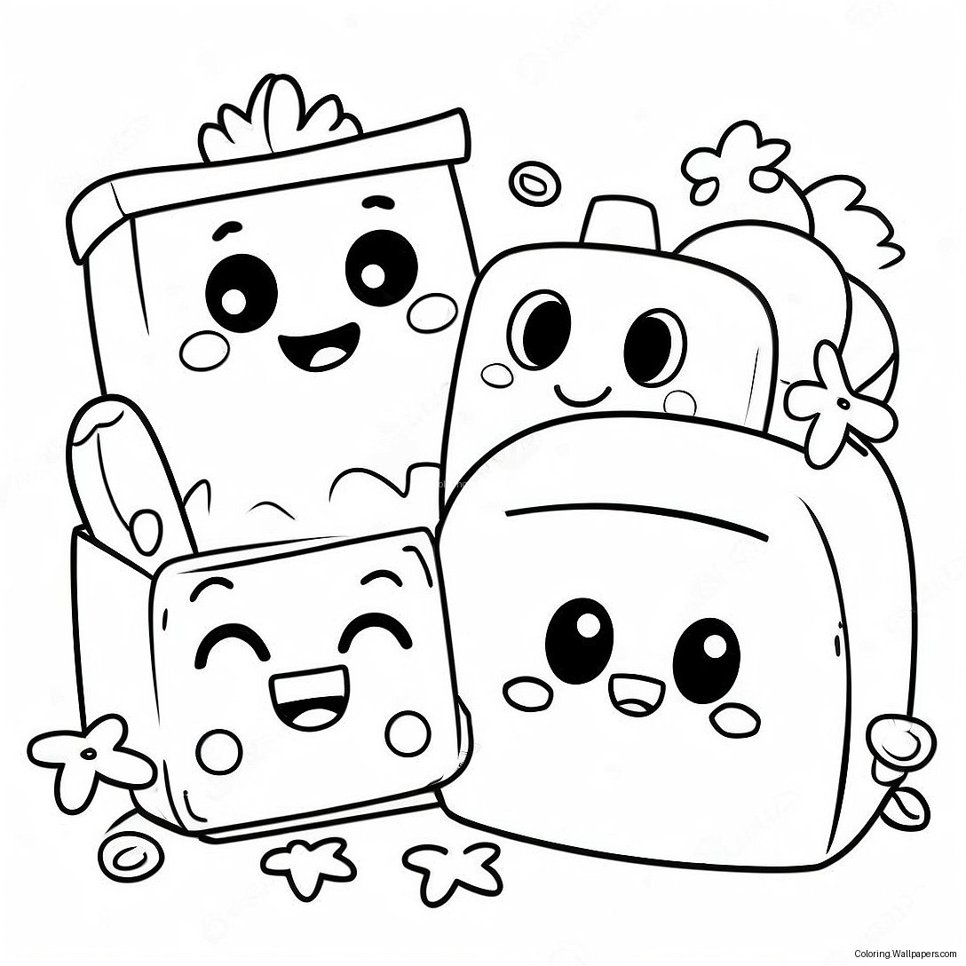 Página Para Colorir Do Fofo Boxy Boo Com Amigos 10980