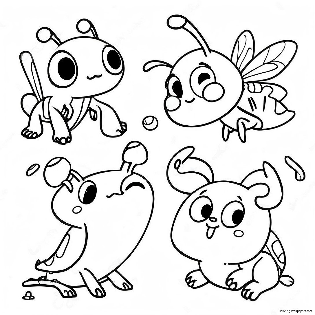 Cute Bugsnax Characters Coloring Page 33172