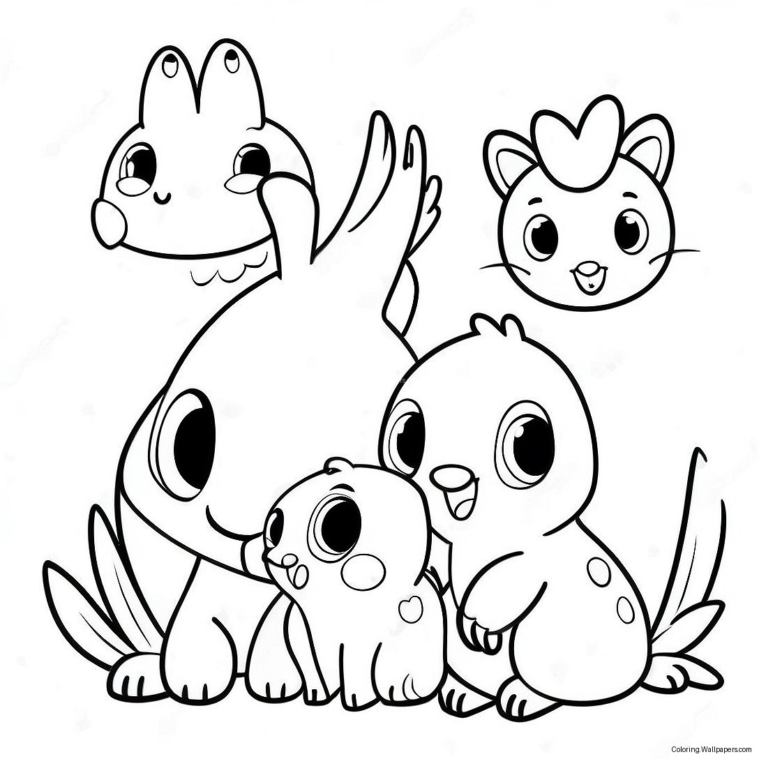 Cute Burgess Animal Family Coloring Page 47615