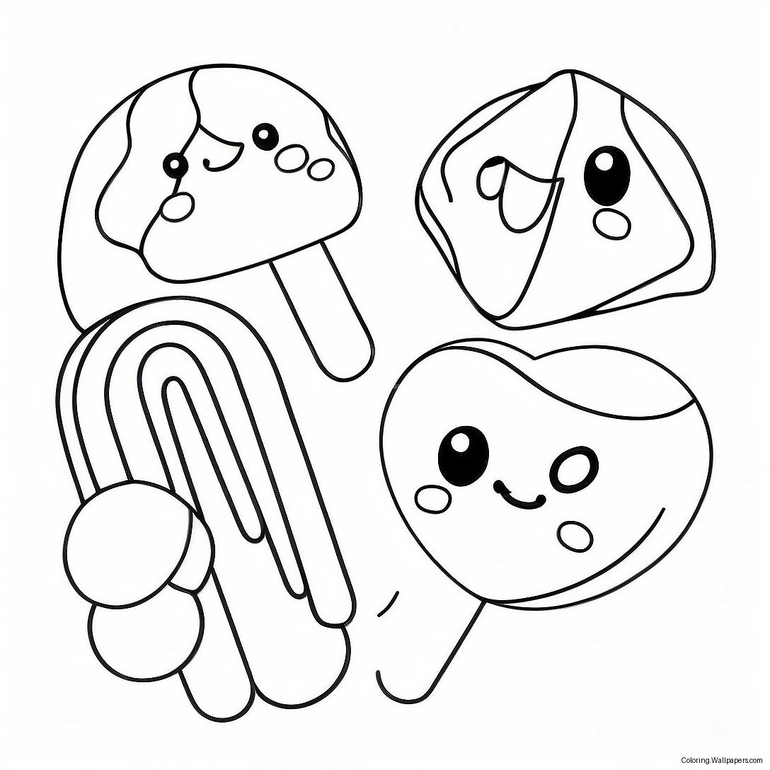 Cute Candy Food Coloring Page 38227