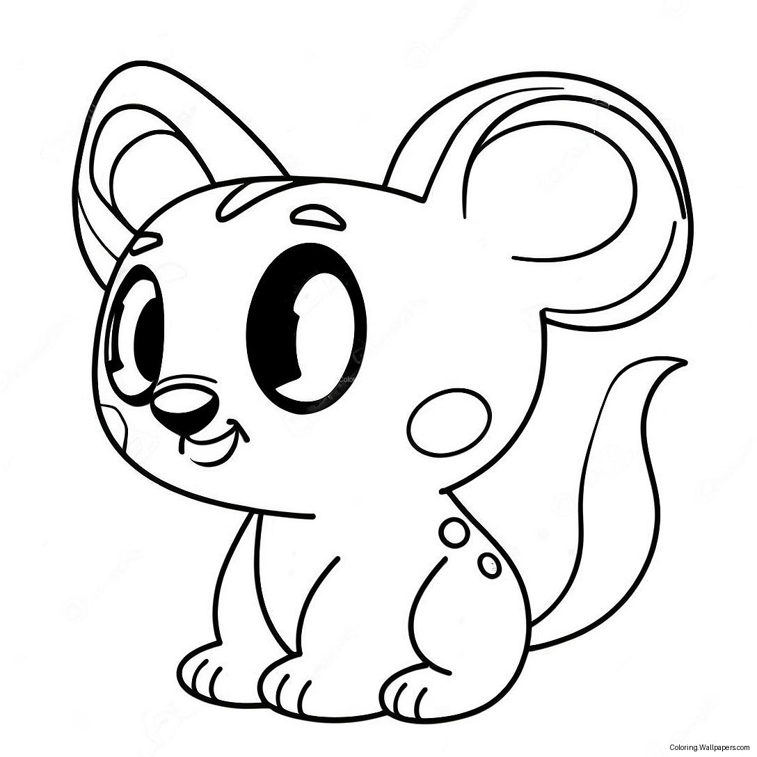 Cute Cartoon Ear Coloring Page 20292