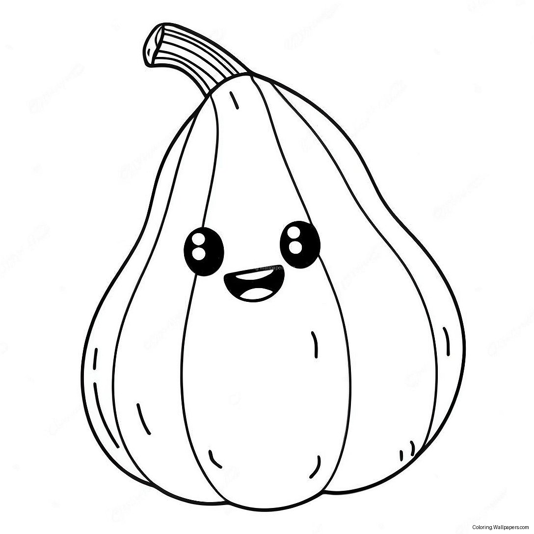 Cute Cartoon Gourd Coloring Page 51049