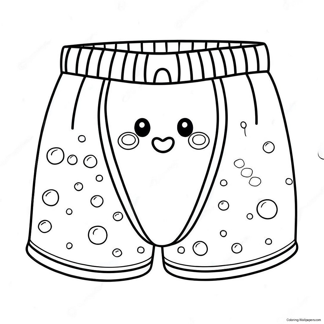 Cute Cartoon Underwear Coloring Page 45593