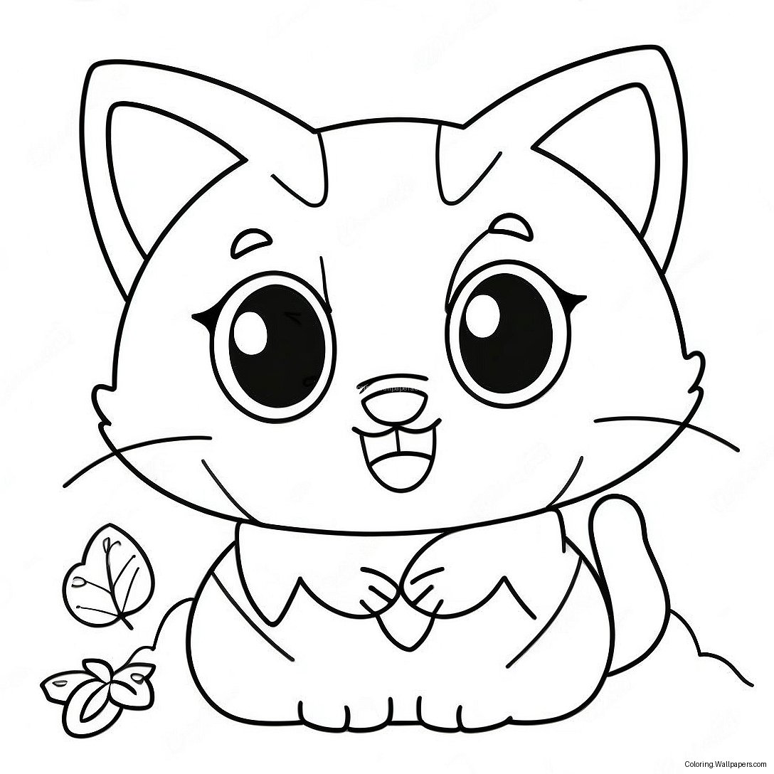 Cute Cat Kid Coloring Page 16167