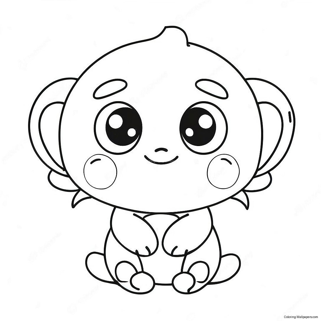 Cute Chao With Big Eyes Coloring Page 22973