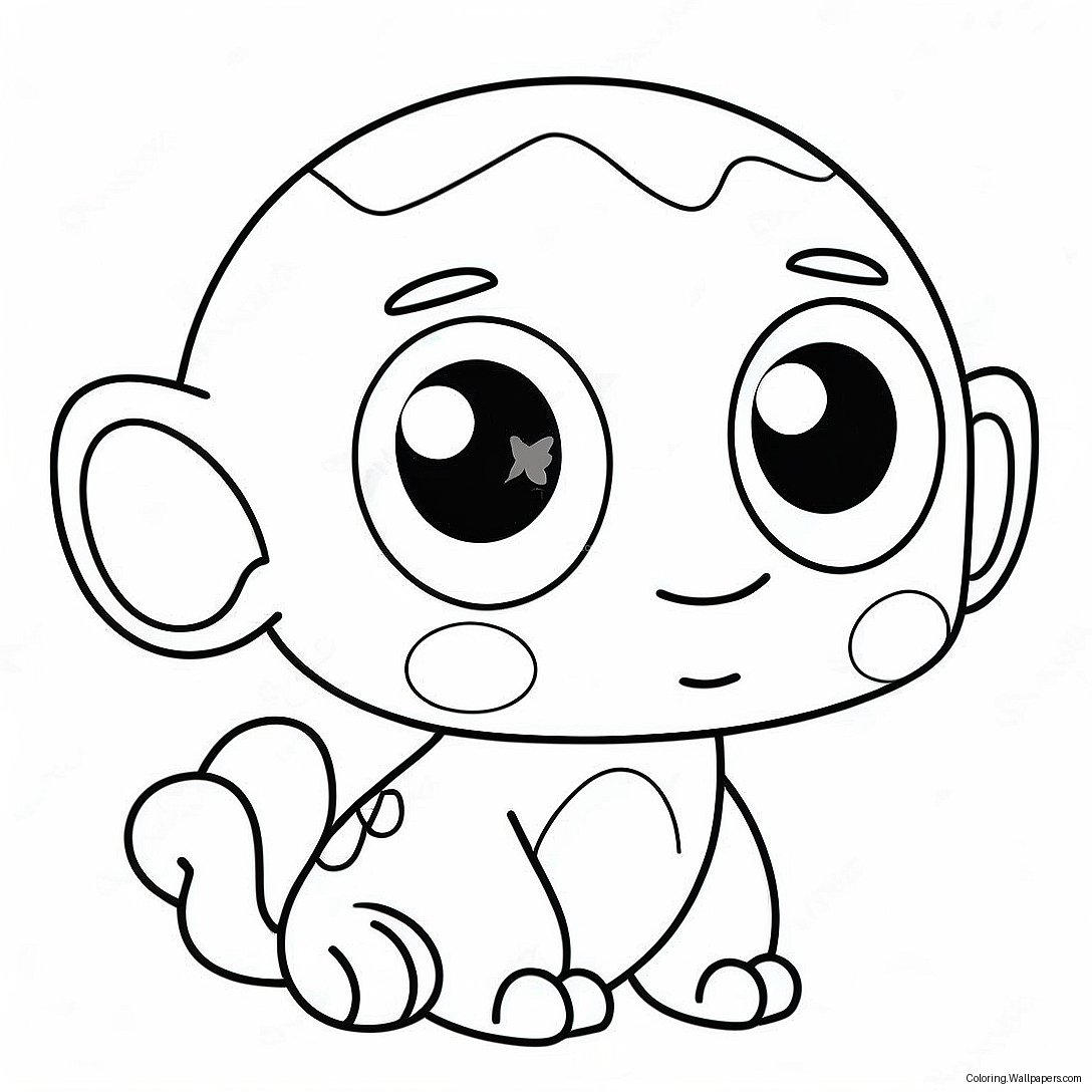 Cute Chao With Big Eyes Coloring Page 22975