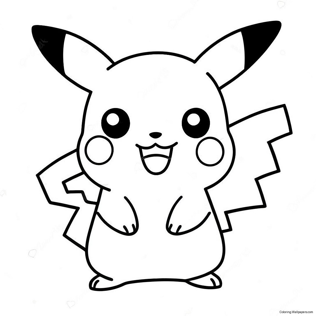 Söt Chibi Pikachu Färgläggningssida 54517