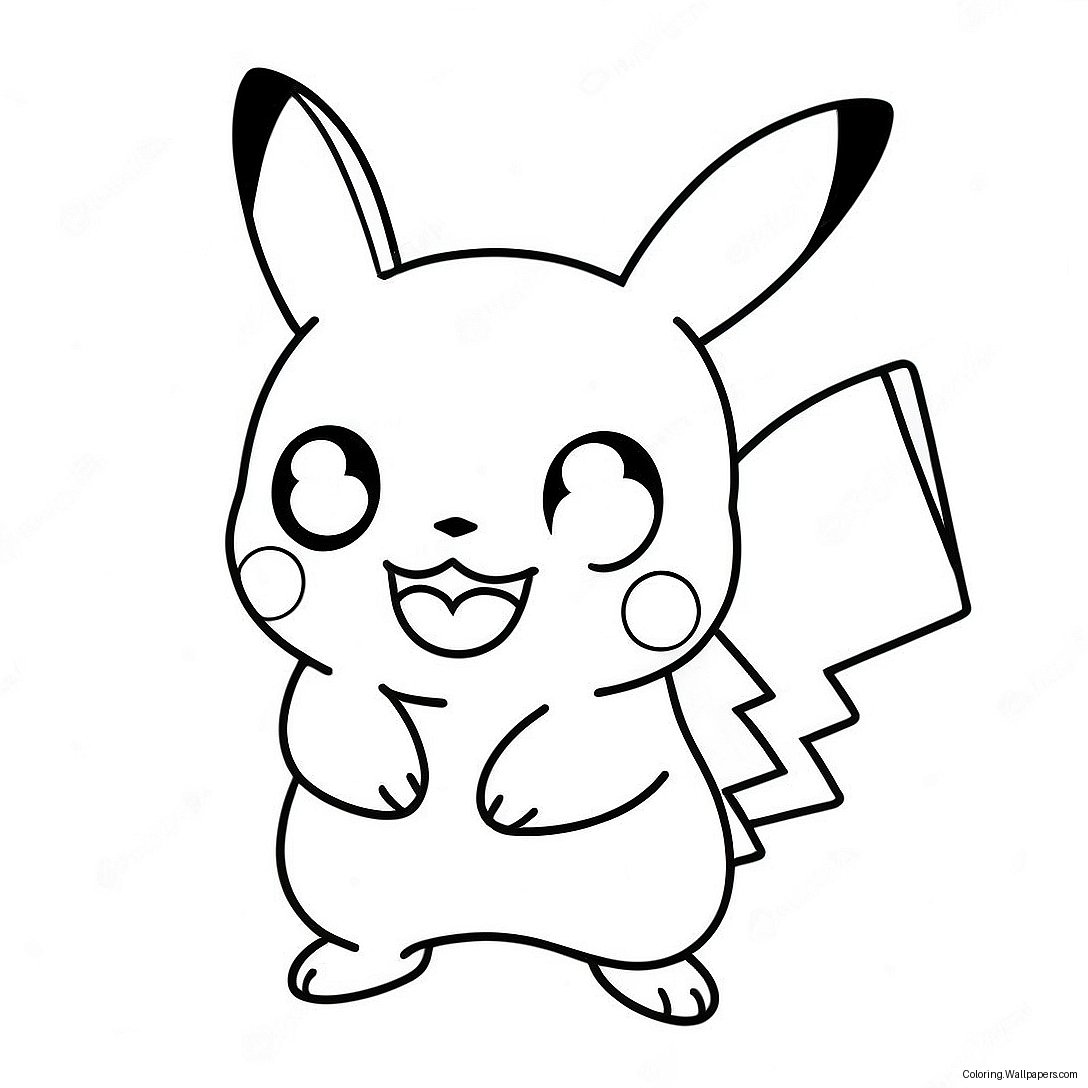 Página Para Colorear De Pikachu Chibi Lindo 54520