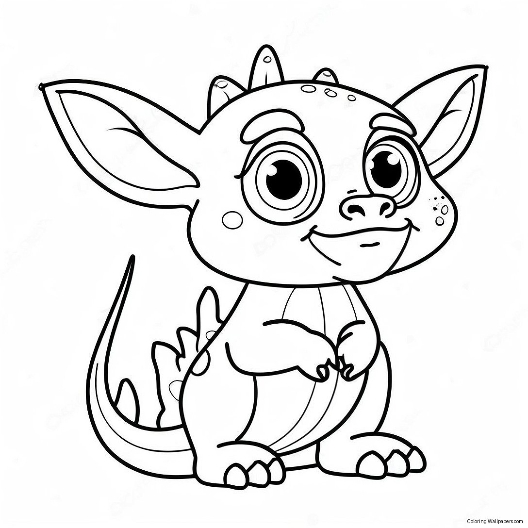 Cute Chupacabra With Big Eyes Coloring Page 53715