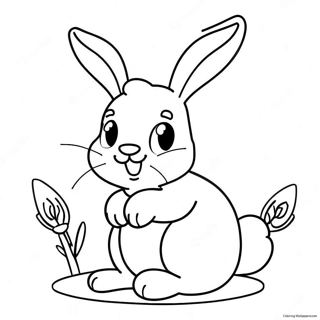 Cute Cream The Rabbit Coloring Page 36812