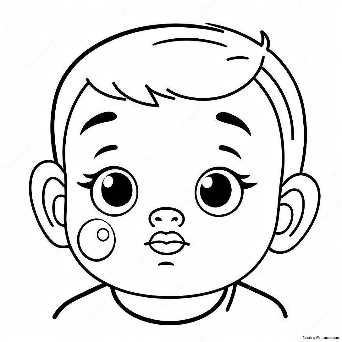 Cute Cry Baby With Tears Coloring Page 2901