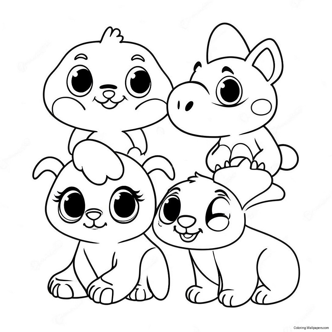 Cute Disney Animal Friends Coloring Page 33443