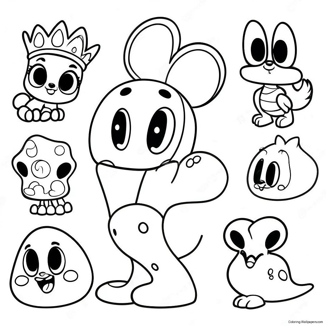 Cute Disney Doorables Characters Coloring Page 33477