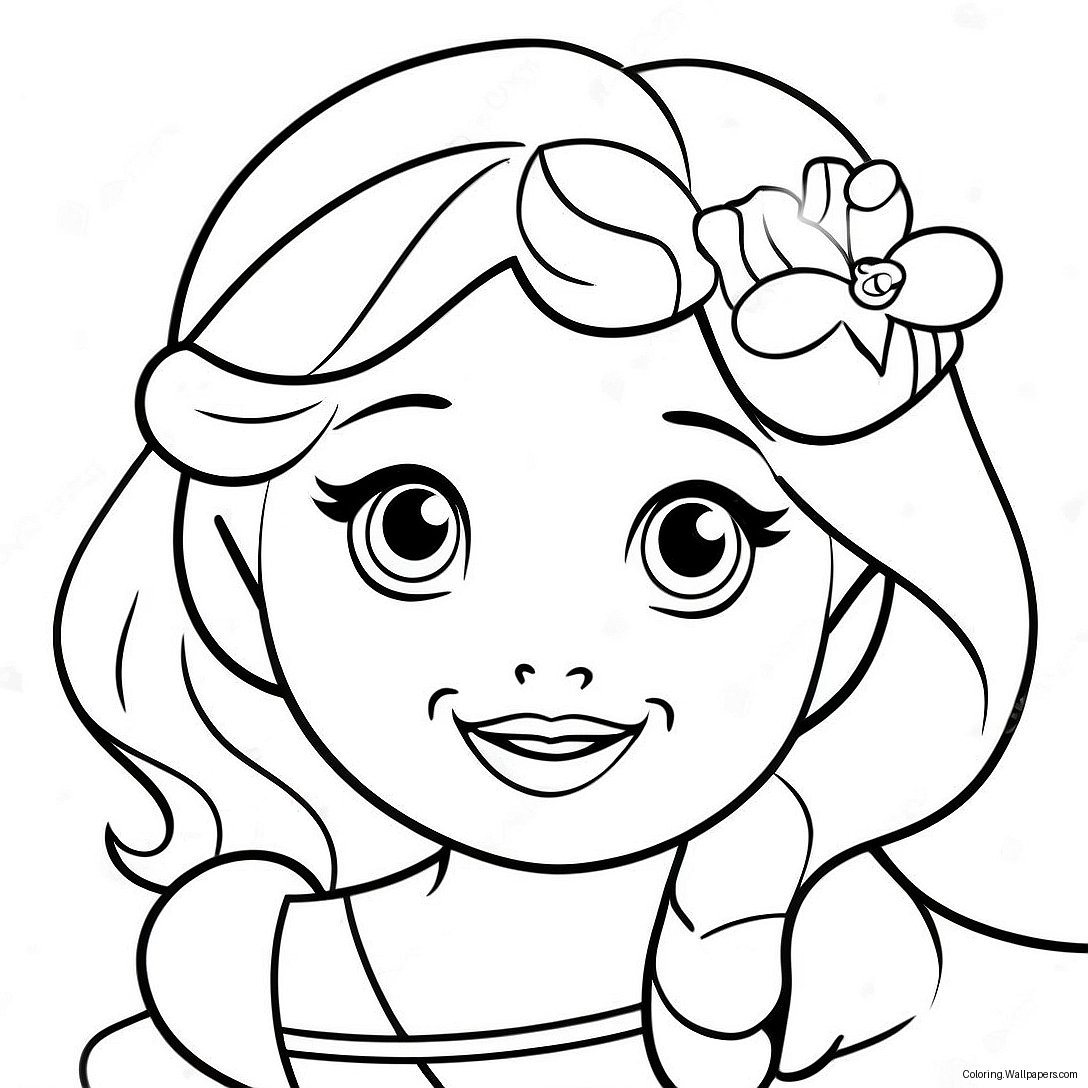 Cute Disney Princess Coloring Page 14825