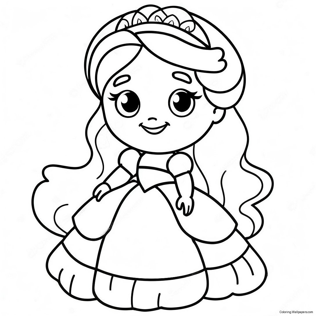 Cute Disney Princess Coloring Page 14827