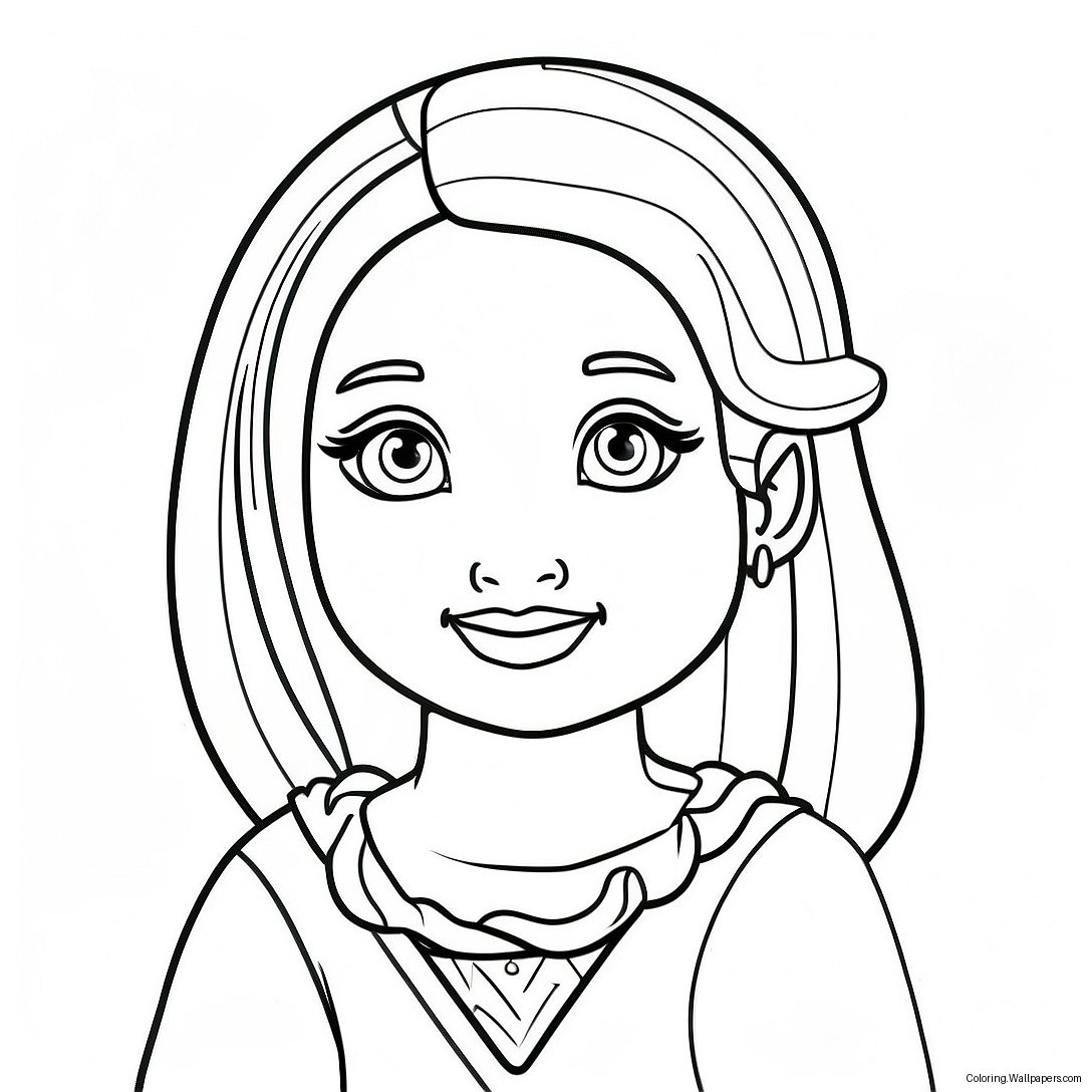 Cute Doaa Moaz Character Coloring Page 48270