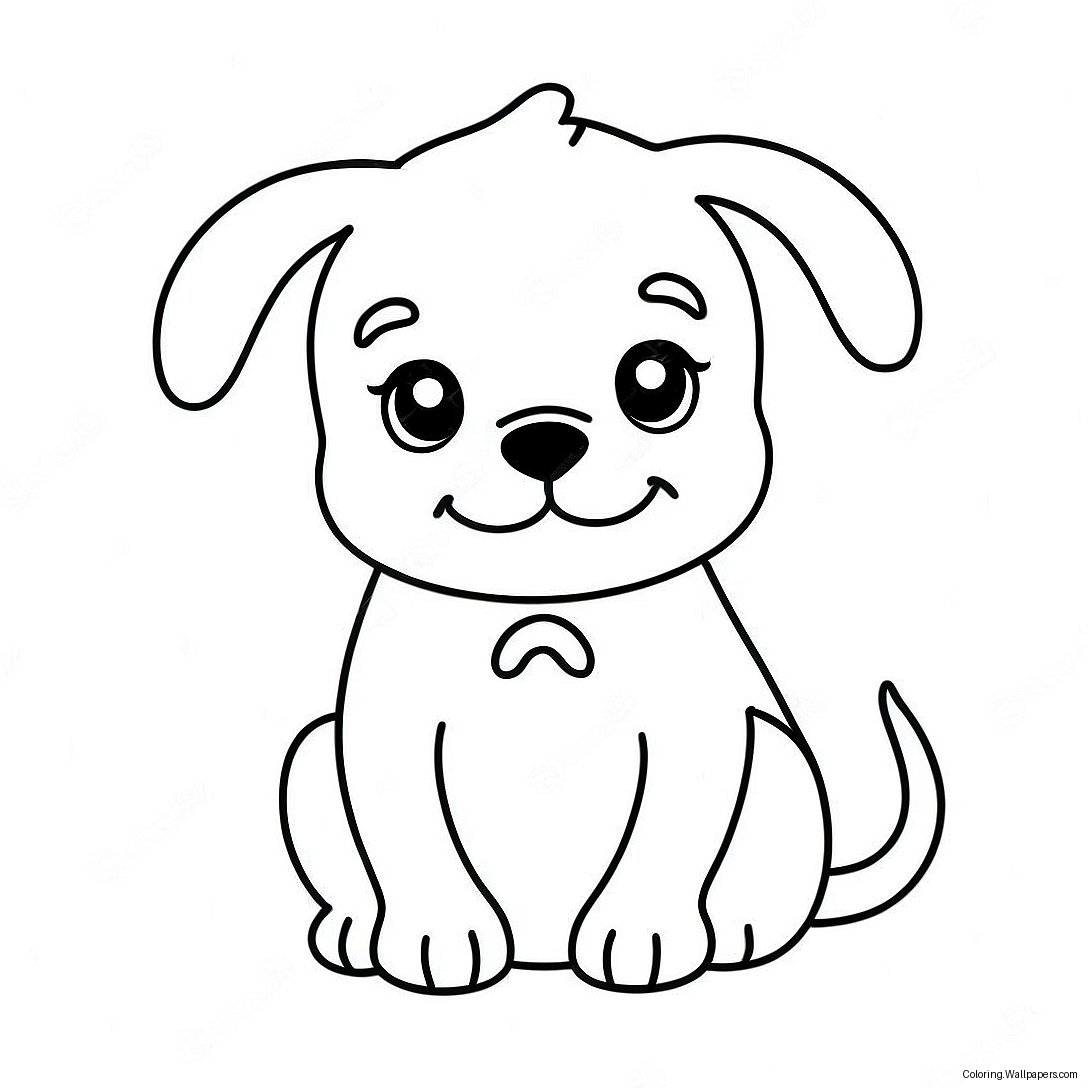 Cute Dog Coloring Page 3382