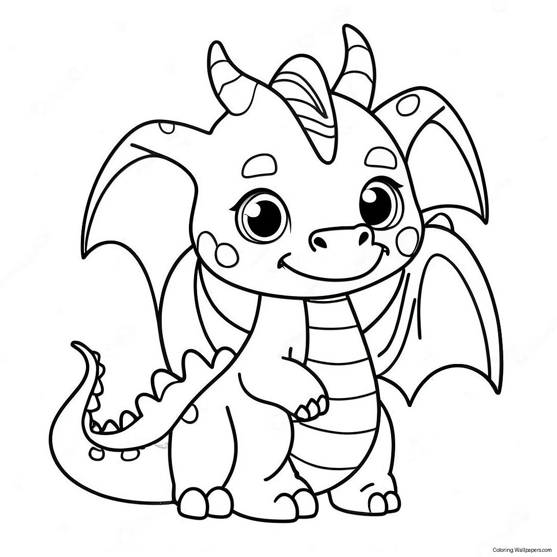 Cute Dragon Coloring Page 19062