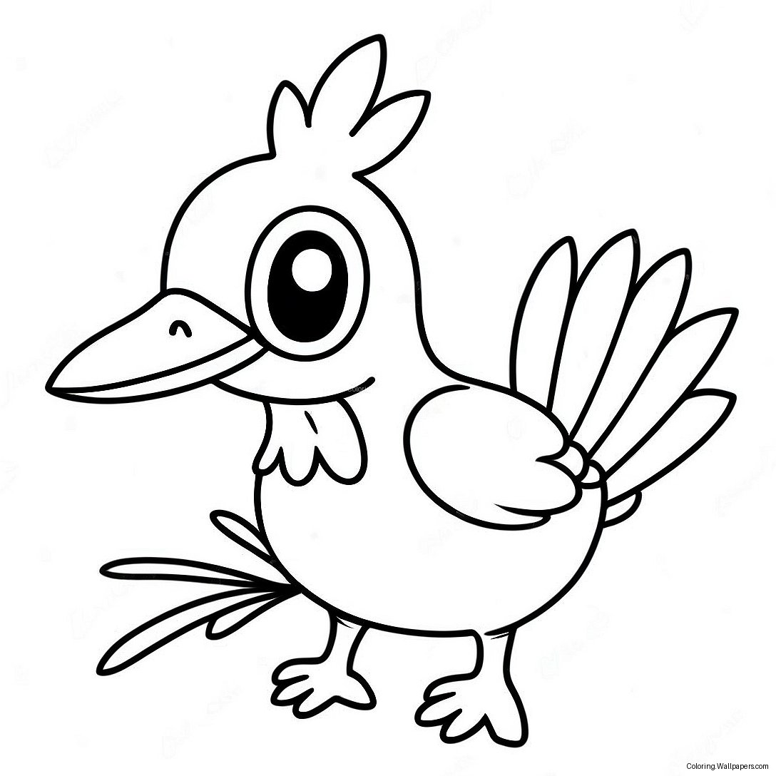 Cute Farfetch'd With Leek Coloring Page 57846