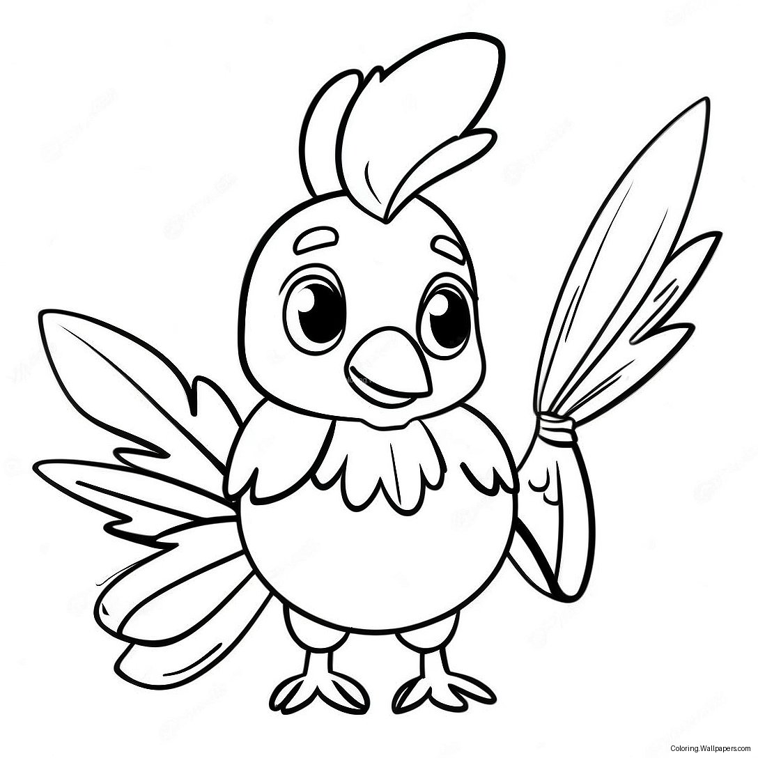 Cute Farfetch'd With Leek Coloring Page 57848