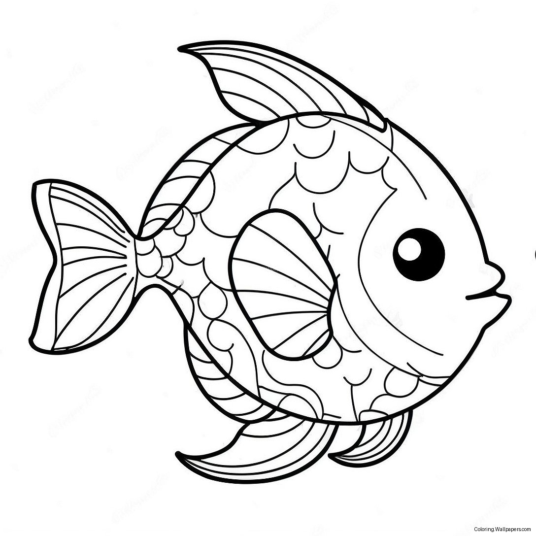 Page À Colorier De Poisson Mignon Nageant 6849