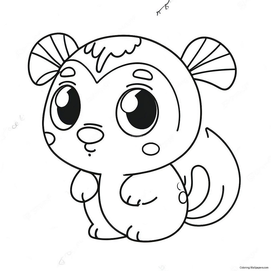 Cute Fluvsie With Big Eyes Coloring Page 44951