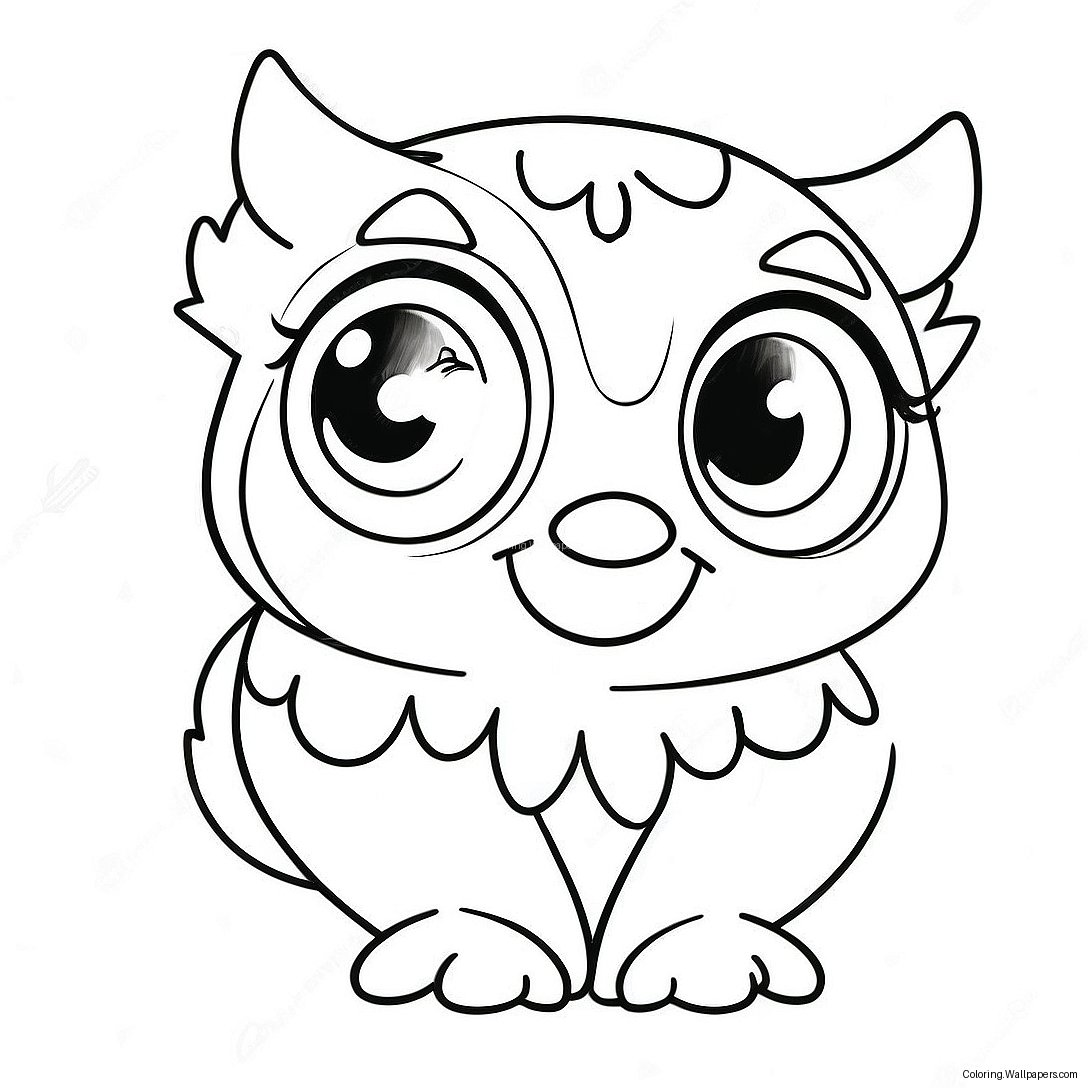 Cute Fluvsie With Big Eyes Coloring Page 44952