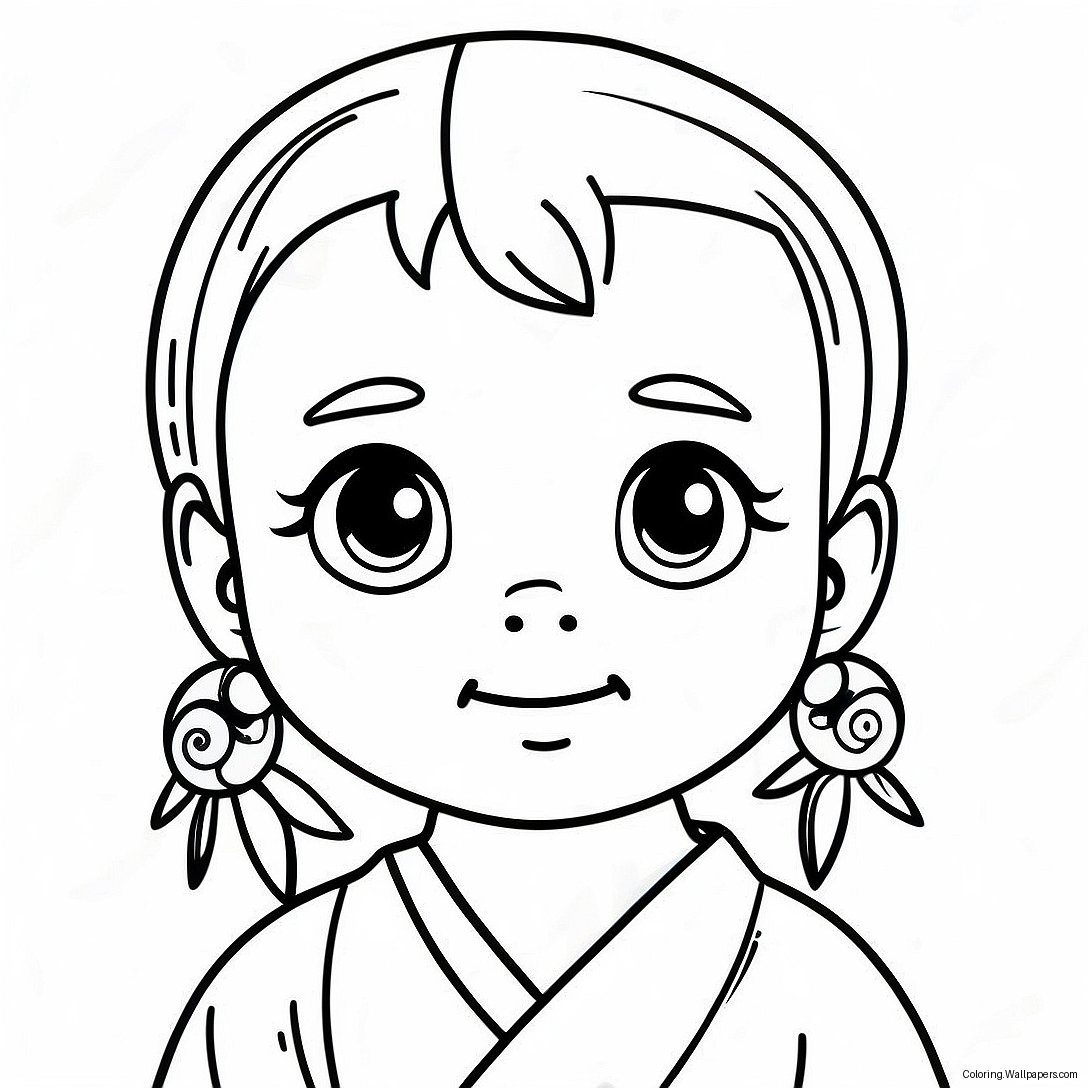 Cute Genya Character Coloring Page 52647