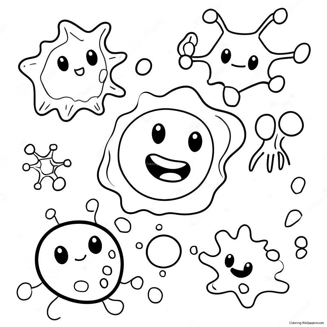 Cute Germs Coloring Page 24787