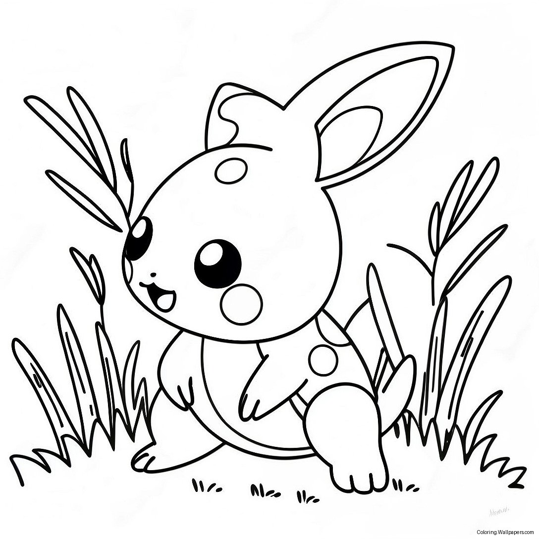 Sød Græs Type Pokemon Malebog 30040