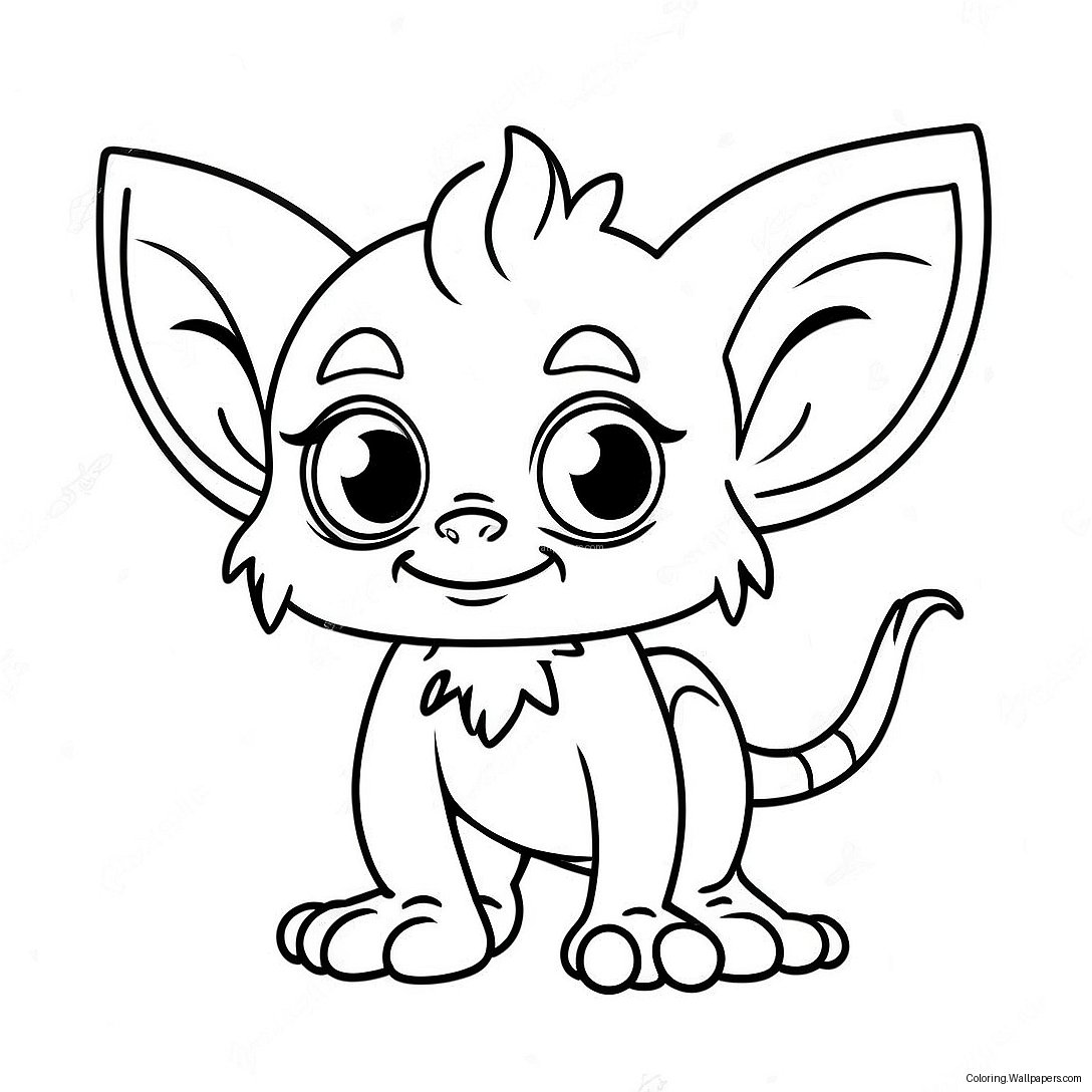 Cute Gremlin With Big Eyes Coloring Page 45185